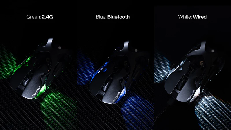 ANGRY MIAO AM Infinity Gaming Mouse - 49g, Full Metal, Dual 8K+3950 64 am mouse page rgb 5