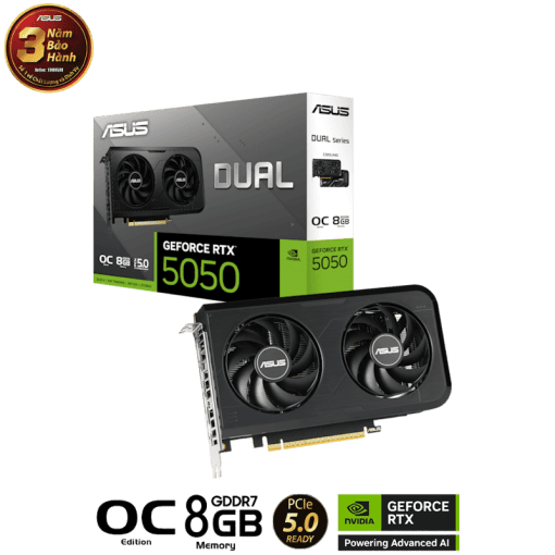 ASUS Dual GeForce RTX 5050 OC 8GB GDDR6 (DUAL-RTX5050-O8G) Graphics Card