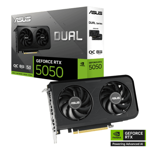 ASUS Dual GeForce RTX 5050 OC 8GB GDDR6 (DUAL-RTX5050-O8G) Graphics Card