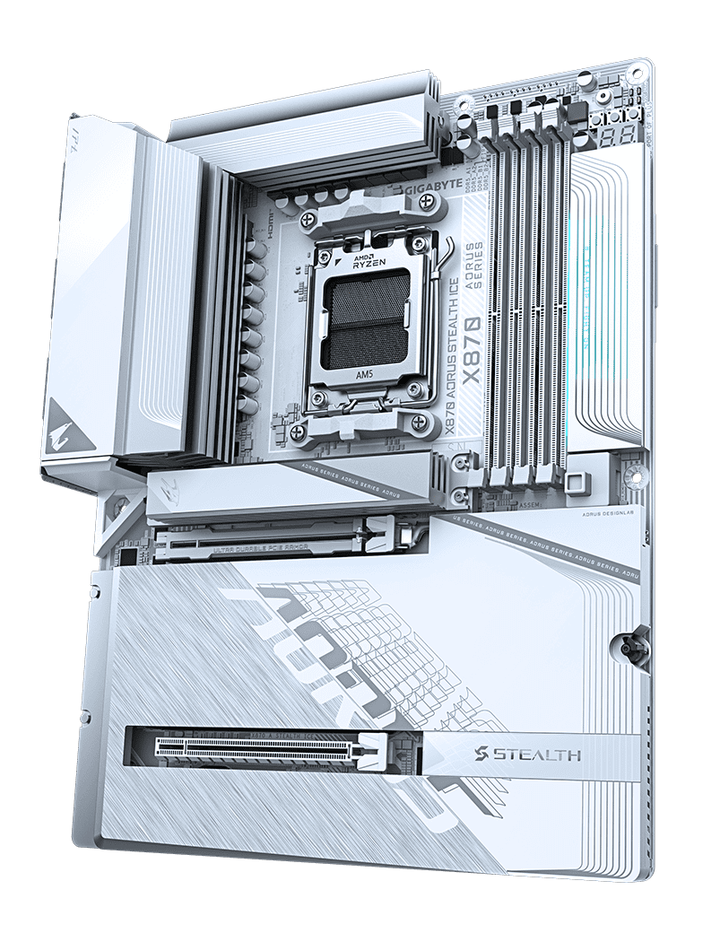 GIGABYTE X870 AORUS STEALTH ICE Mainboard 28 hero