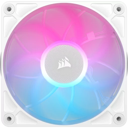 CORSAIR iCUE LINK RX120 MAX RGB White 120mm PWM Thick Fans Starter Kit Fans - 3x 120mm PWM Fan, iCUE LINK System Hub included