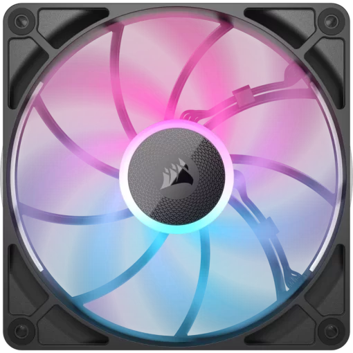 CORSAIR iCUE LINK RX140 MAX RGB Black 140mm PWM Thick Fans Starter Kit Fans - 2x 140mm PWM Fan, iCUE LINK System Hub included