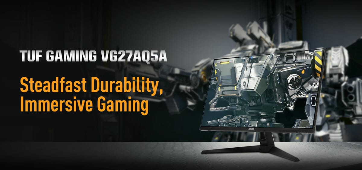 ASUS TUF VG27AQ5A Gaming Monitor - 27 inch, QHD (2560x1440) 210Hz (OC), Fast IPS, ELMB SYNC, 0,3ms GTG,Stereo speaker 14 kv VG27AQ5A
