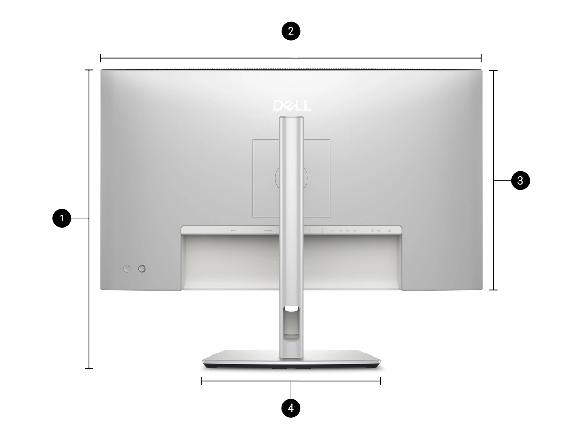 Dell Ultrasharp U2725QE 4K Thunderbolt Hub Monitor - 27 inch, 4K UHD (3840 x 2160), IPS Black 120Hz, USB-C 90W, RJ45 34 monitor u2725qe dimensions and weight l
