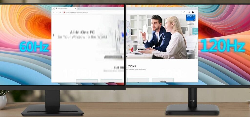 MSI PRO MP251L E2 Monitor - 24,5 inch, Full HD (1920x1080) 16:9 IPS, 120Hz, D-Sub, HDMI 1.4b 23 msi pro mp251l e2 ai top screen