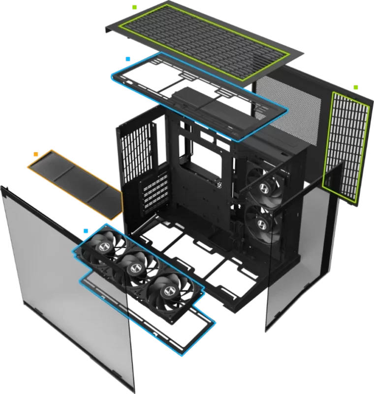 Lian Li O11D Mini V2 Flow White Mid Tower ATX Case 35 o11mini v2 12 768x808 1