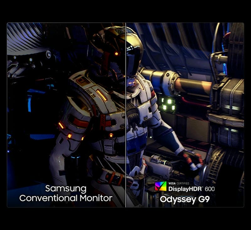 Samsung Odyssey G9 G91F LS49FG912EEXXV Gaming Monitor - 49 inch, Dual QHD (5120 x 1440), 32:9, VA, 144Hz, Curved 1000R 44 vn feature explore hidden details in the shadows 545190586