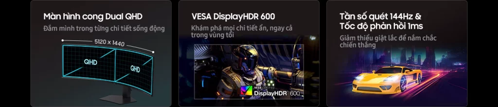 Samsung Odyssey G9 G91F LS49FG912EEXXV Gaming Monitor - 49 inch, Dual QHD (5120 x 1440), 32:9, VA, 144Hz, Curved 1000R 42 vn feature odyssey g9 g91f 545574119 10149302093042