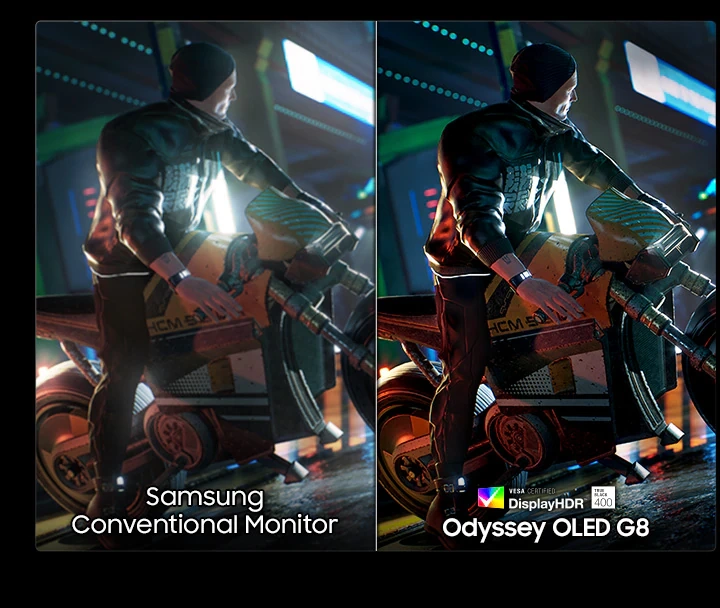 Samsung Odyssey OLED G8 G81SF 4K 240Hz LS27FG812SEXXV Gaming Monitor - 27", 4K UHD (3840x2160), 16:9, OLED, 240Hz 55 vn feature spot the details in the dark 545183359