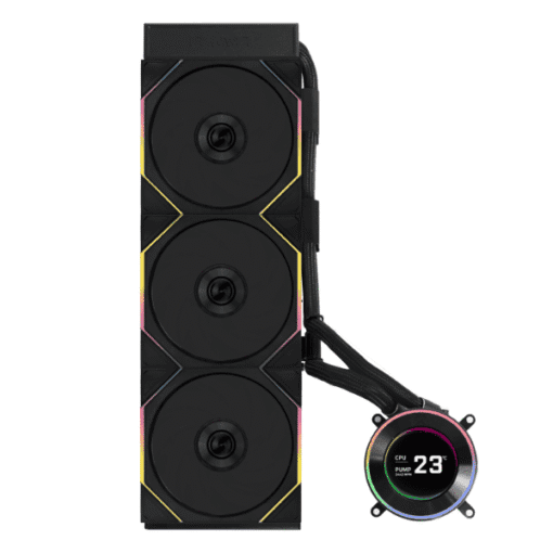 Lian Li Hydroshift II LCD-C 360TL Black AIO Liquid CPU Cooler - 3 x UNI FAN TL Wireless, 2.1 inch IPS 480×480 res LCD Screen
