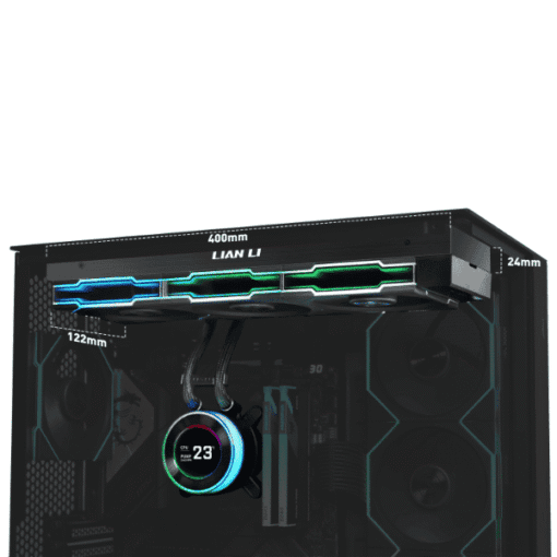 Lian Li Hydroshift II LCD-C 360TL Black AIO Liquid CPU Cooler - 3 x UNI FAN TL Wireless, 2.1 inch IPS 480×480 res LCD Screen