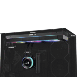 Lian Li Hydroshift II LCD-C 360CL Black AIO Liquid CPU Cooler - 3 x UNI FAN CL Wireless, 2.1 inch IPS 480×480 res LCD Screen 11 06 HydroShift II LCD C 360CL Black in build