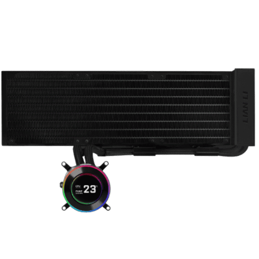 Lian Li Hydroshift II LCD-C 360N Black AIO Liquid CPU Cooler - 2.1 inch IPS 480×480 res LCD Screen