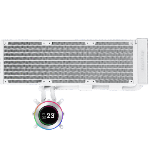 Lian Li Hydroshift II LCD-C 360N White AIO Liquid CPU Cooler - 2.1 inch IPS 480×480 res LCD Screen