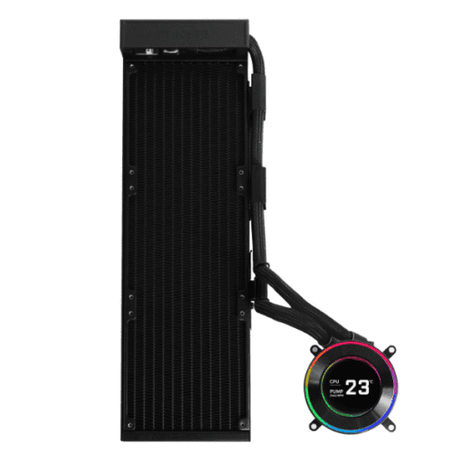 Lian Li Hydroshift II LCD-C 360N Black AIO Liquid CPU Cooler - 2.1 inch IPS 480×480 res LCD Screen