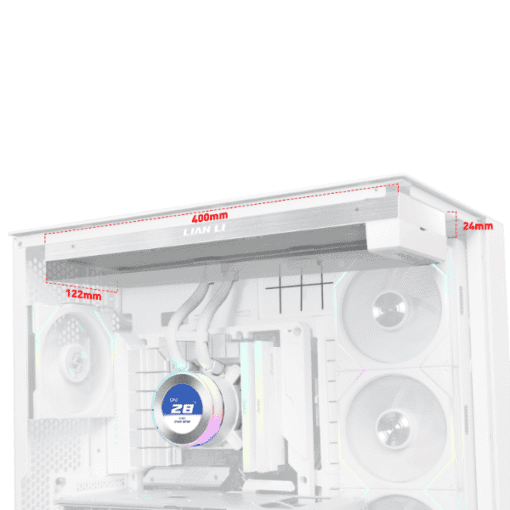 Lian Li Hydroshift II LCD-C 360N White AIO Liquid CPU Cooler - 2.1 inch IPS 480×480 res LCD Screen