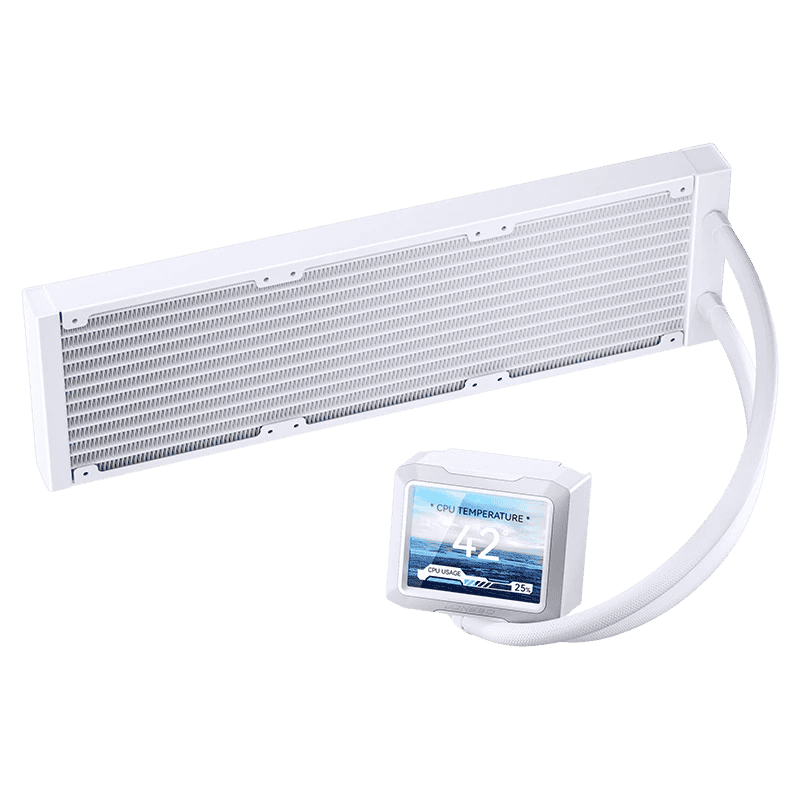 JONSBO TF3-360SCB White AIO Liquid Cooling - 3.5 inches IPS Main Screen (640×480 px), 360mm radiator 76 202572120134