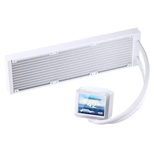 JONSBO TF3-360SCB White AIO Liquid Cooling - 3.5 inches IPS Main Screen (640×480 px), 360mm radiator