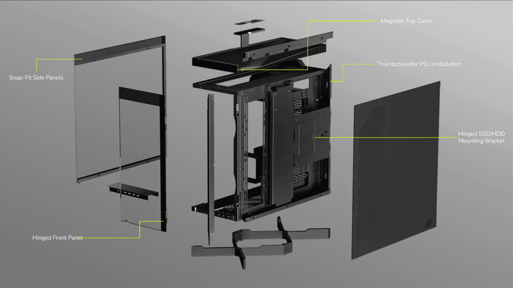 TRYX LUCA L70 Black Gaming Case - E-ATX, Mid Tower, Tempered Glass 34 3 2