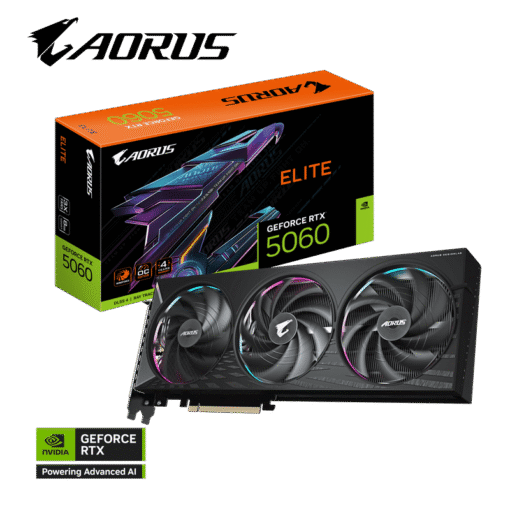 GIGABYTE AORUS GeForce RTX 5060 ELITE 8G (GV-N5060AORUS E-8GD) Graphics Card