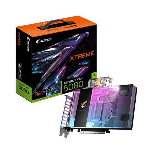 GIGABYTE AORUS GeForce RTX 5080 XTREME WATERFORCE WB 16G (GV-N5080AORUSX WB-16GD) Graphics Card