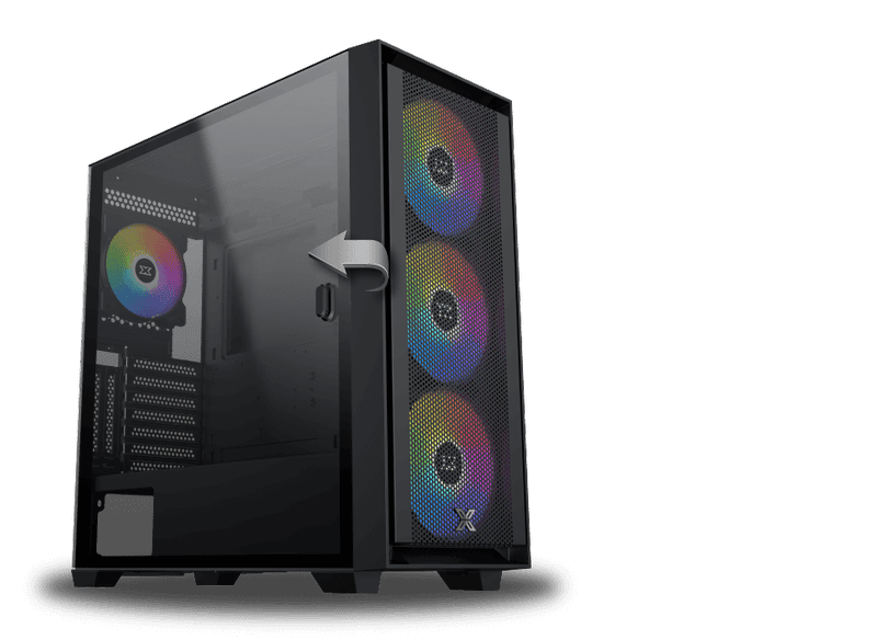 XIGMATEK ANUBIS PRO 4FX (EN40771) Tempered Case - E-ATX, 4x 120m ARGB 42 Anubis Pro OVERVIEW 02