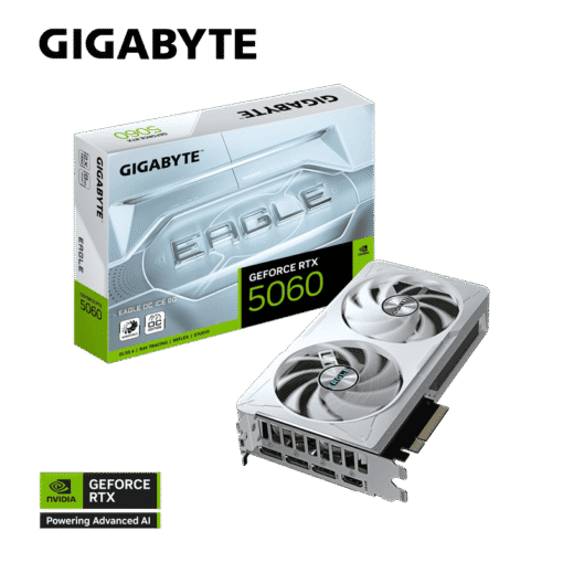 GIGABYTE GeForce RTX 5060 EAGLE OC ICE 8G (GV-N5060EAGLEOC ICE-8GD) Graphics Card