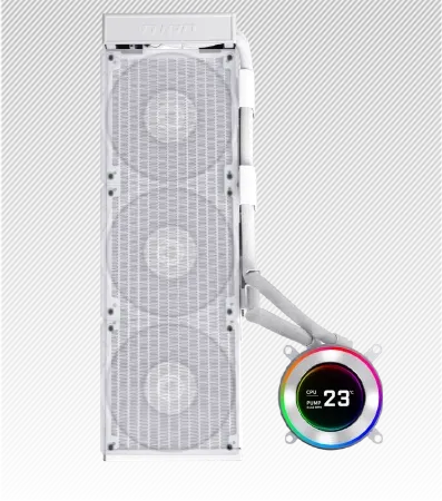 Lian Li Hydroshift II LCD-C 360N Black AIO Liquid CPU Cooler - 2.1 inch IPS 480×480 res LCD Screen 29 HS2 m 09