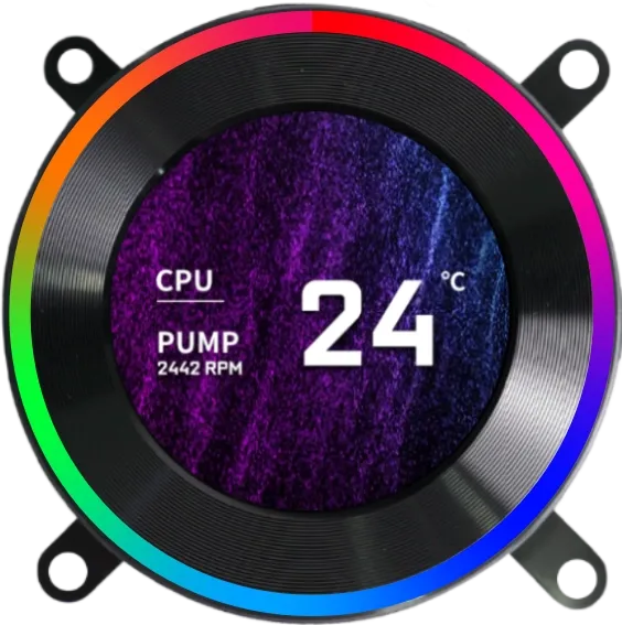 Lian Li Hydroshift II LCD-C 360N Black AIO Liquid CPU Cooler - 2.1 inch IPS 480×480 res LCD Screen 30 HS2 m 10