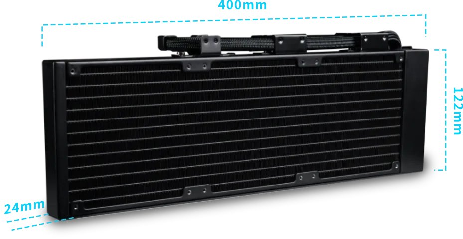 Lian Li Hydroshift II LCD-C 360N Black AIO Liquid CPU Cooler - 2.1 inch IPS 480×480 res LCD Screen 35 HS2 m 15