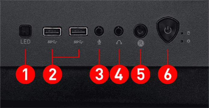 MSI MAG FORGE 130A AIRFLOW Gaming Case - Black, ATX, Tempered Glass, 4x 120mm ARGB included 90 MAG FORGE 130A AIRFLOW connection