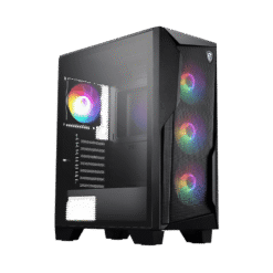 MSI MAG FORGE 130A AIRFLOW Gaming Case - Black, ATX, Tempered Glass, 4x 120mm ARGB included