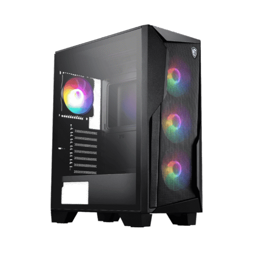MSI MAG FORGE 130A AIRFLOW Gaming Case - Black, ATX, Tempered Glass, 4x 120mm ARGB included