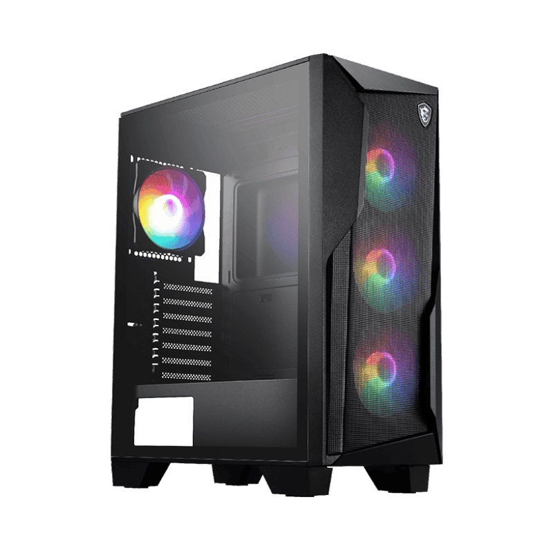 MSI MAG FORGE 130A AIRFLOW Gaming Case - Black, ATX, Tempered Glass, 4x 120mm ARGB included 82 MAG FORGE 130A AIRFLOW pic 2