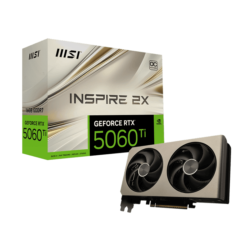 MSI GeForce RTX 5060Ti 16G INSPIRE 2X OC Graphics Card 10 MSI RTX 5060 Ti 16G INSPIRE 2X OC pic 1