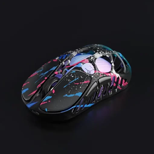 GravaStar Mercury X Pro Special Edition Neon Graffiti Gaming Mouse - 49g, 8000Hz polling rate, Tri-Mode, RGB Lighting
