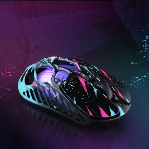 GravaStar Mercury X Pro Special Edition Neon Graffiti Gaming Mouse - 49g, 8000Hz polling rate, Tri-Mode, RGB Lighting