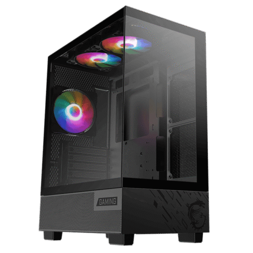MSI PAG PANO M110A Panoramic Case - Black, M-ATX, 3x 120mm fan included