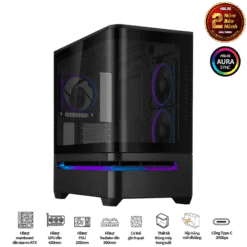 ASUS Prime AP202TG ARGB Black M-ATX Tempered Glass Case