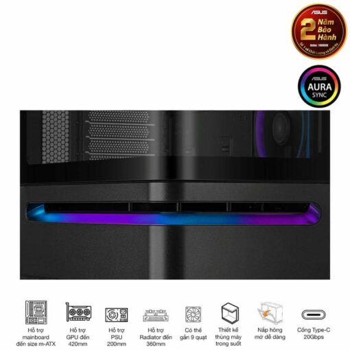 ASUS Prime AP202TG Black M-ATX Tempered Glass Case