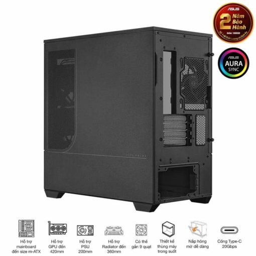 ASUS Prime AP202TG Black M-ATX Tempered Glass Case
