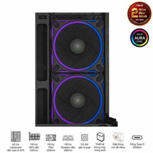 ASUS Prime AP202TG Black M-ATX Tempered Glass Case