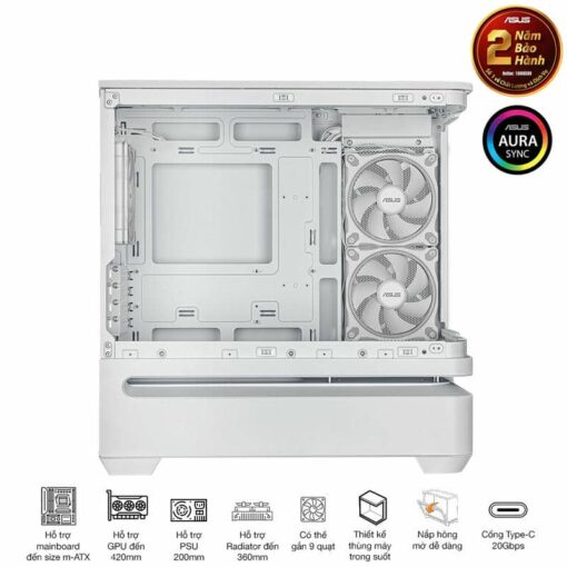 ASUS Prime AP202TG White M-ATX Tempered Glass Case