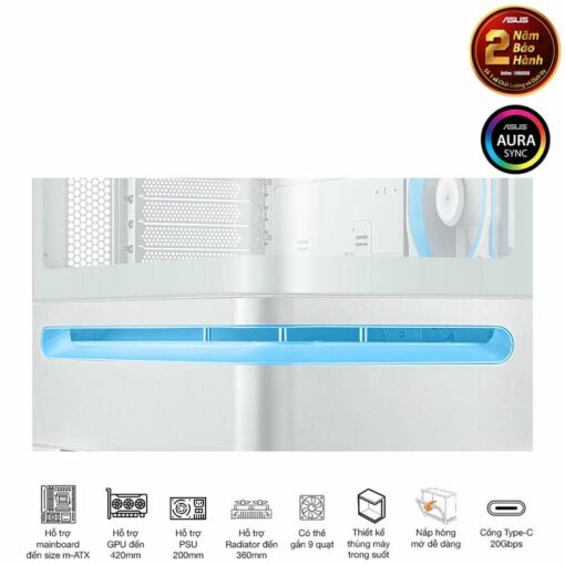 ASUS Prime AP202TG White M-ATX Tempered Glass Case