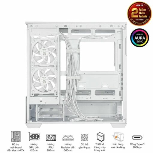 ASUS Prime AP202TG White M-ATX Tempered Glass Case