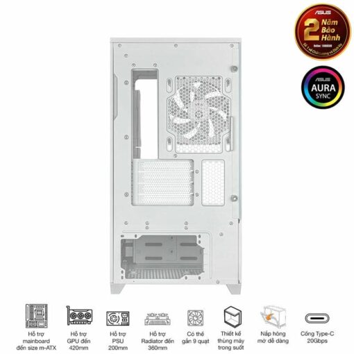 ASUS Prime AP202TG White M-ATX Tempered Glass Case