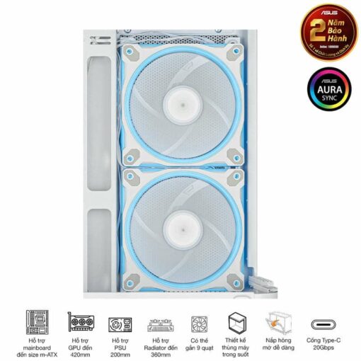 ASUS Prime AP202TG White M-ATX Tempered Glass Case