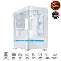 ASUS Prime AP202TG ARGB White M-ATX Tempered Glass Case