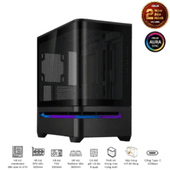 ASUS Prime AP202TG Black M-ATX Tempered Glass Case