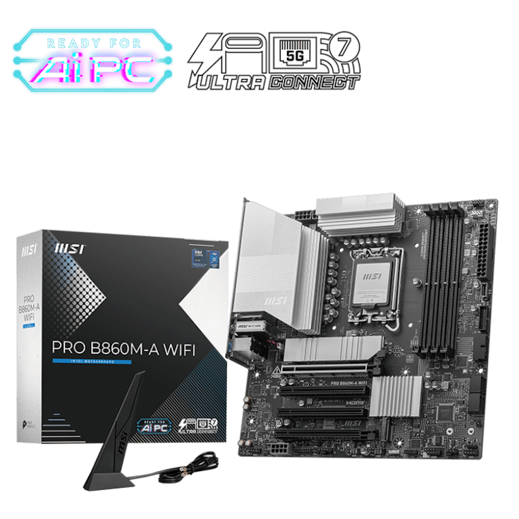 MSI PRO B860M-A WIFI Mainboard 68 PRO B860M A WIFI pic 1